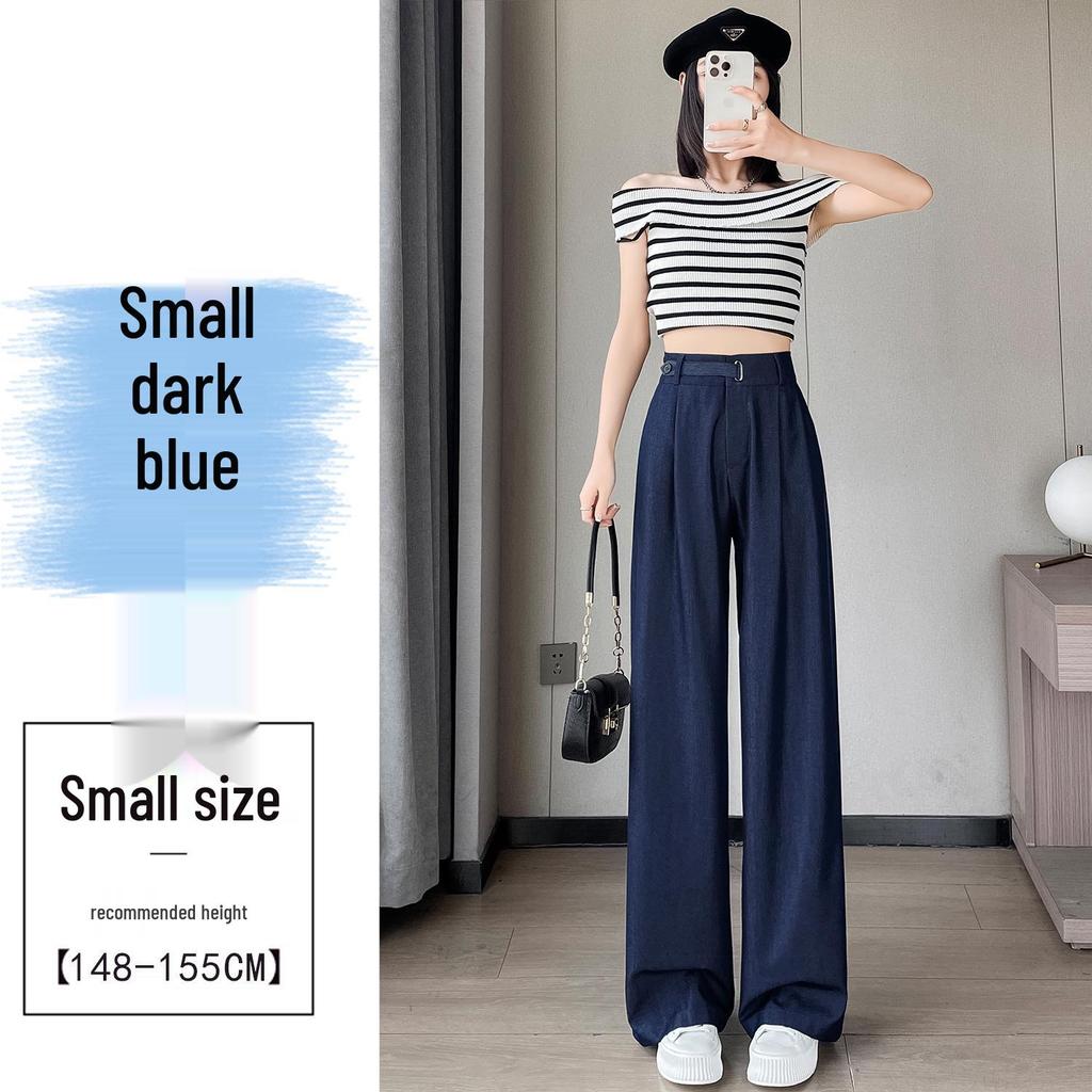 2025 Damen Sommer High-Waist Tencel Eisseide Weitbeinige Hosen