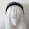 Punk Dark Goth Kreuz Stirnband Abby Ins Harajuku Y2k Babes Leder Schnalle Kette Stirnband Zubehör für Damen