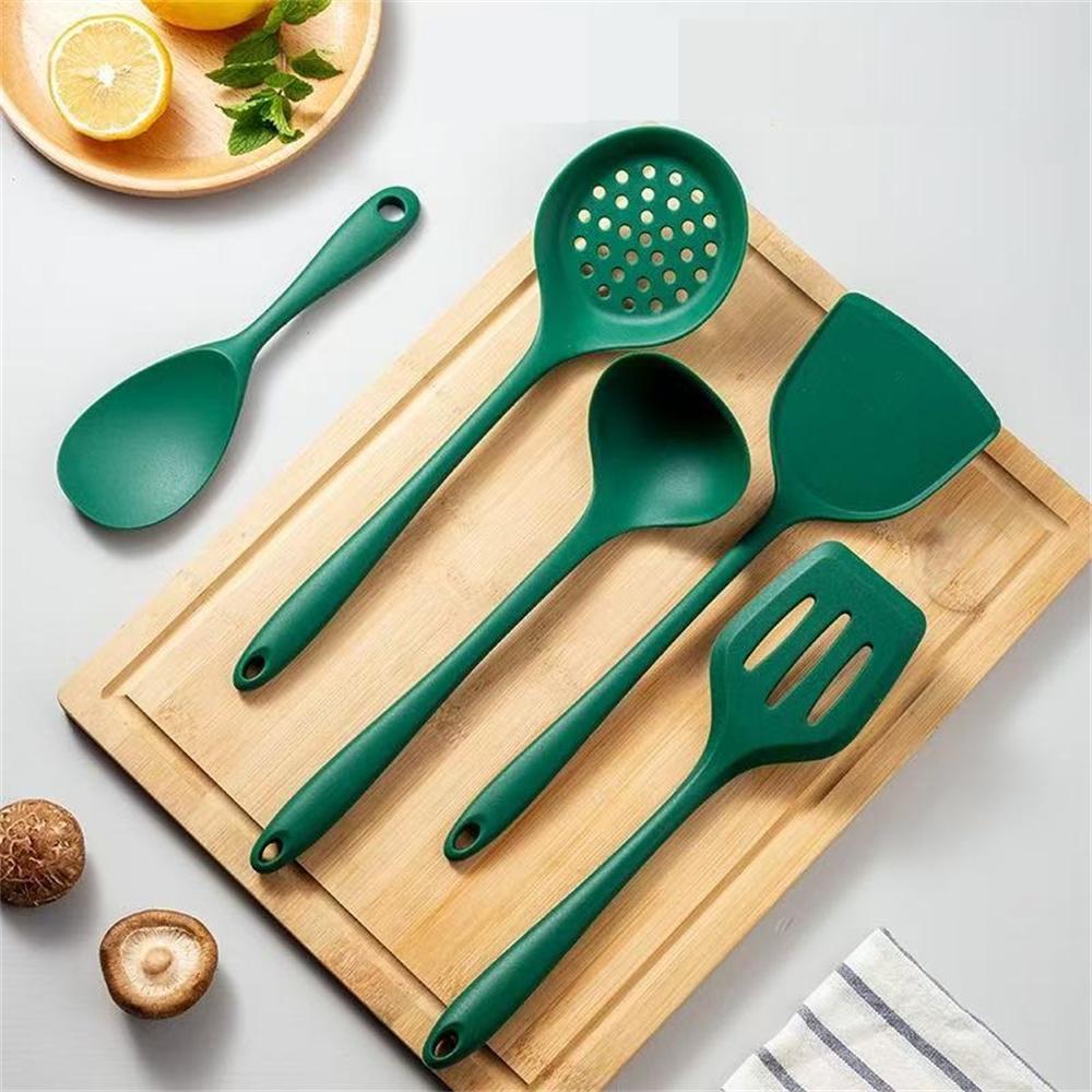 [5pcs Silicone Kitchen Utensils Set] Silicone Kitchen Utensils Set, 5pcs Non-Stick Cooking Tools, Including Turner, Spatula, Sou