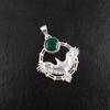 Green Onyx Gemstone 925 Sterling Silver Jewelry Designer Pendant 1.43" For Gift CP-38-18