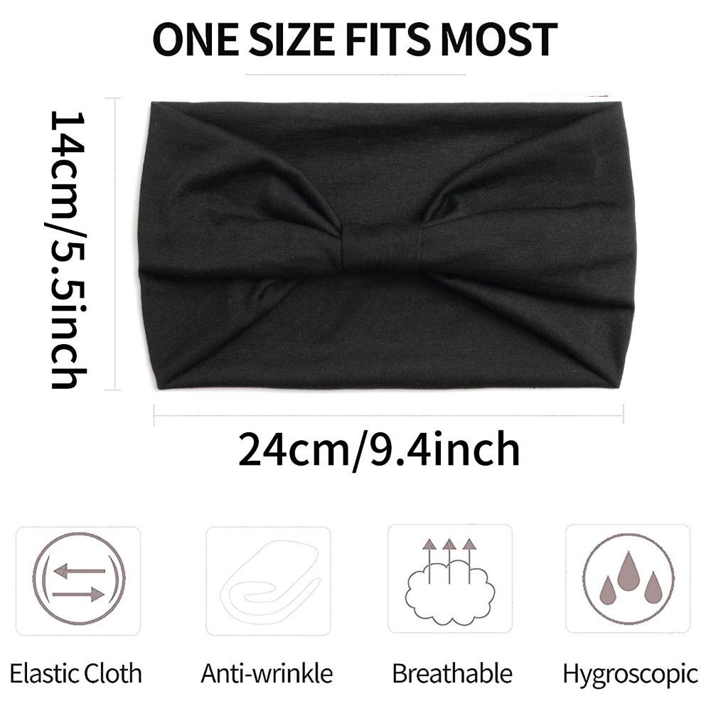 Boho Style Women's Moisture Wicking Wide Hairband-Suitable for Fitness,Yoga,Running,Cycling,Basketball Polyester Knitted Fabric