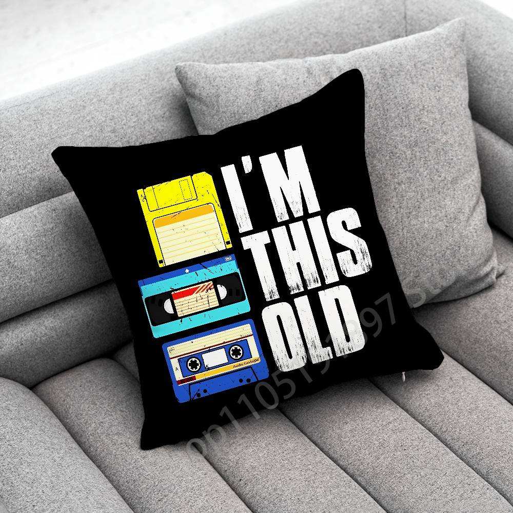 Retro VHS Video Tape Cassette Throw Pillow Case For 50x50cm 40x40cm 55x55cm 45x45cm 30x30cm Square Bedroom Pillowcase Cover