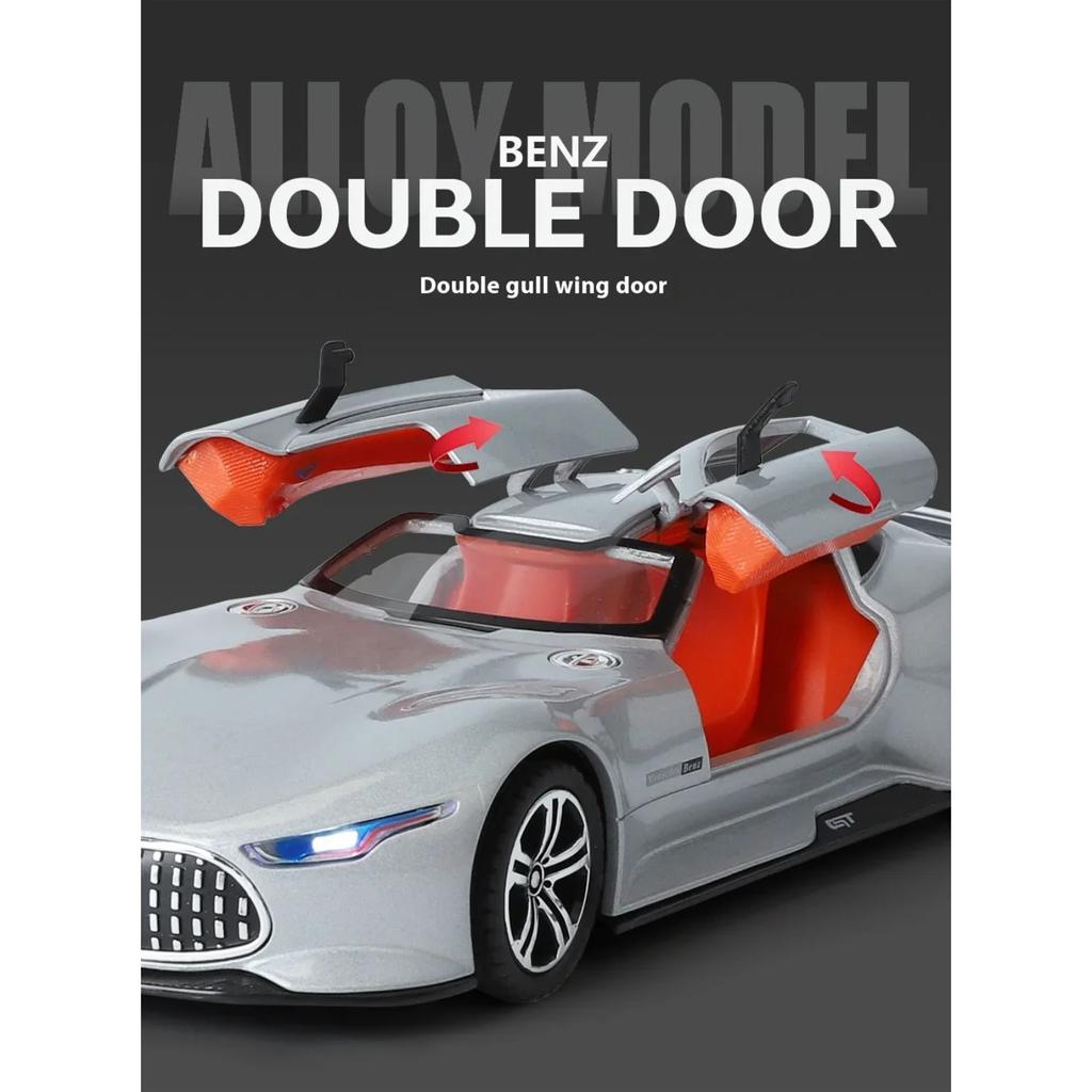1/24 Mercedes Benz AMG Vision GT New Concept Sport Car Alloy Metal Diecast Car Model Sound & Light Collect Hobby Decoration Gift