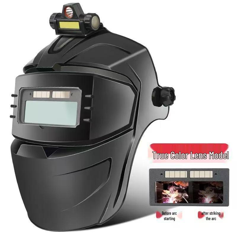 Selbsttönende Schweißmaske zum Aufsetzen auf den Kopf mit Blendschutz und Argon-Schutz