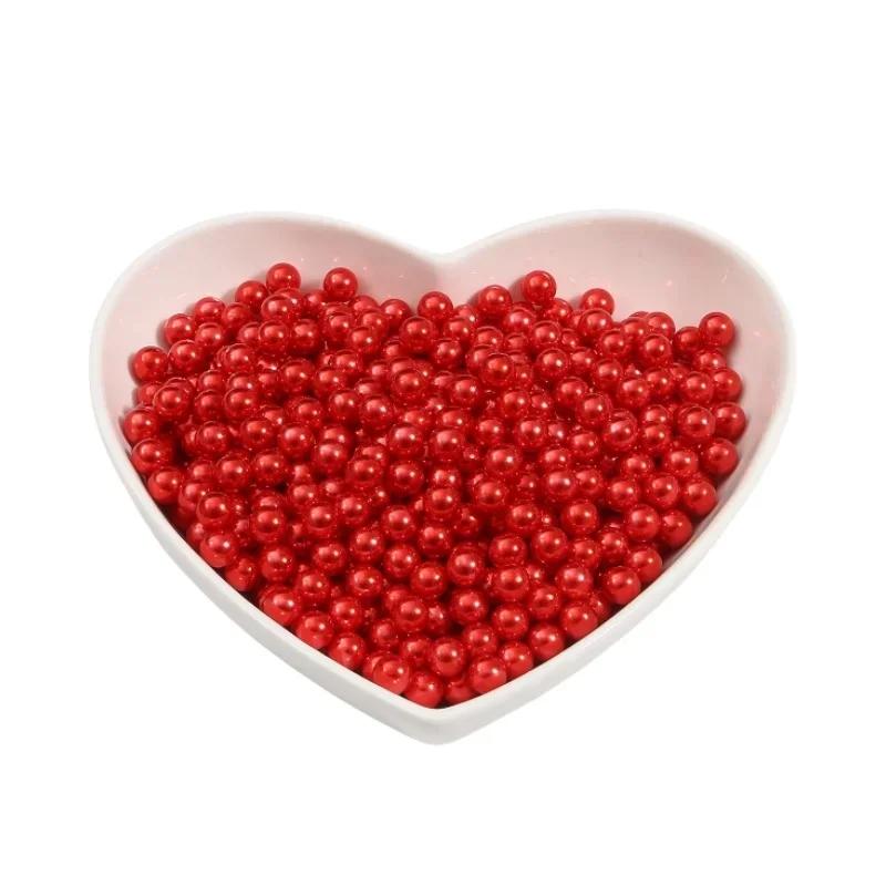 Multi Color Round No Hole Acrylic Imitation Pearl Beads Loose Bead For DIY Scrapbook Decoration Crafts Sewing 3/4/6/8/10mm
