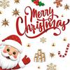 1 Set Christmas Magnetic Window Stickers Set Santa Snowman Reindeer Double-Sided Waterproof Decals Festive Decor