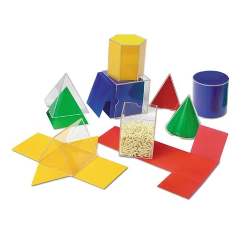 Learning Resources Folding Geometric Shapes(TM) Transparent 3D Shapes & Folding Diagrams LER 0921