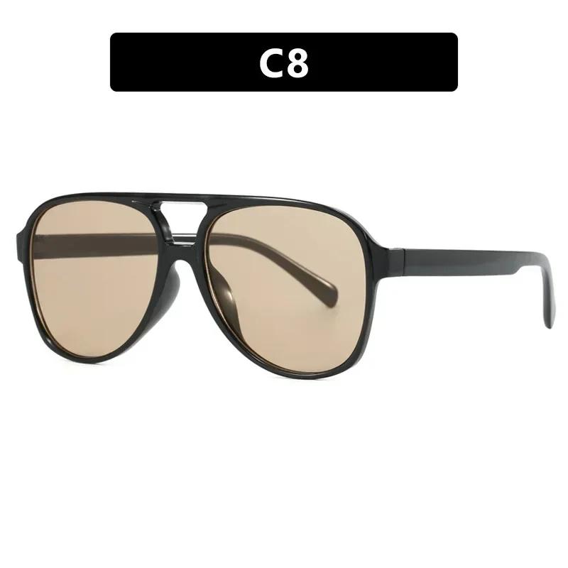 Vintage Oversized Sunglasses Women Retro Brand Big Frame Sun Glasses Female Black Yellow Ins Style Square Glasses