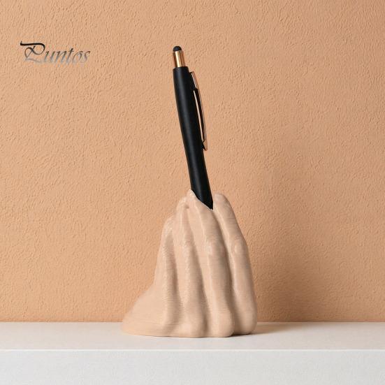 Stable Base Pen Cup Funny Hand Gesture Holder for Desk, 3D Printed Desktop Novelty Pencil Stand, Organizer Office Accessories
