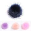 Luxuriöse DIY Damen Faux Waschbärfell Pompons Ball zum Stricken von Mützen