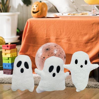 Ghost Plush Toy Halloween Decorative Throw Pillow for Home Sofa Bed Ghost Plushie Festive Party Prop