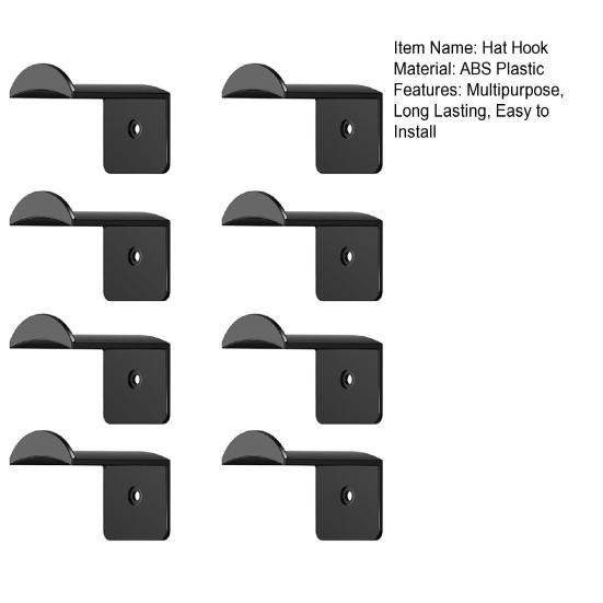8 ks nástěnných háčků na klobouky s vysokou nosností, jednoduchá instalace, samolepicí držáky na baseballové čepice, stojany na kovbojské klobouky