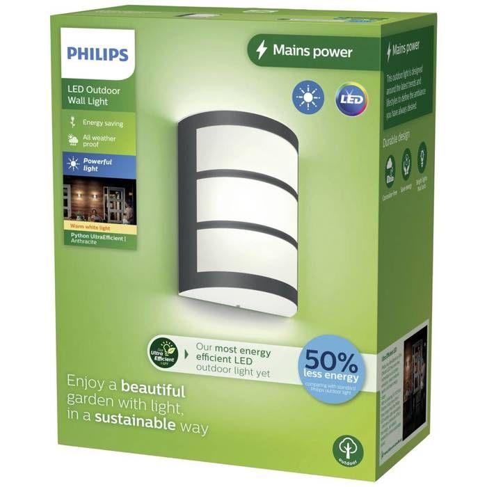 Philips LED Python 8720169269170 LED Outdoor Wall Light LED 3.8 W Anthracite