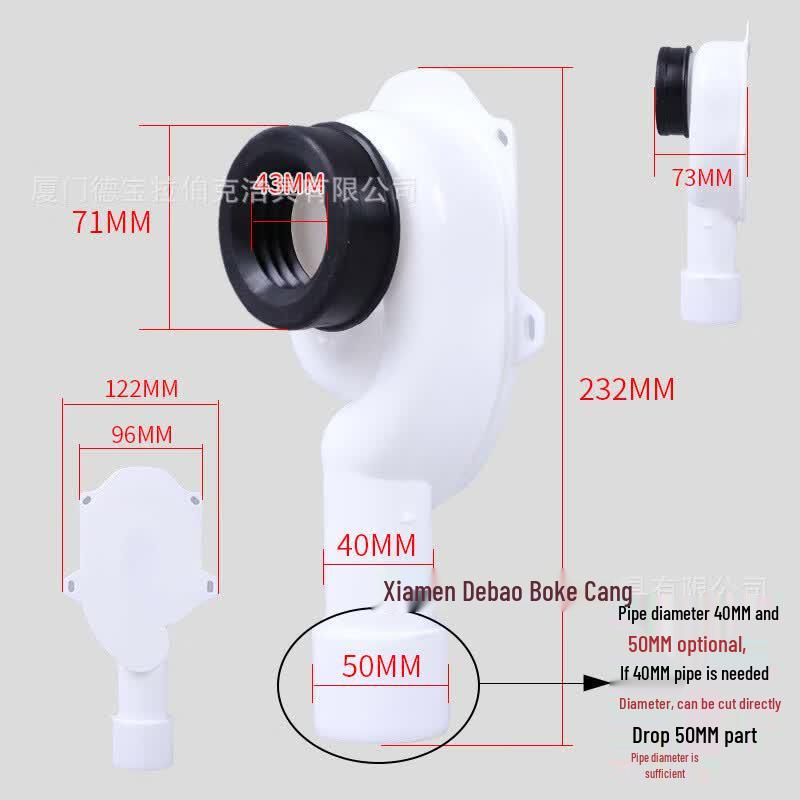 

Odor-Proof PVC Toilet Connector Pipe