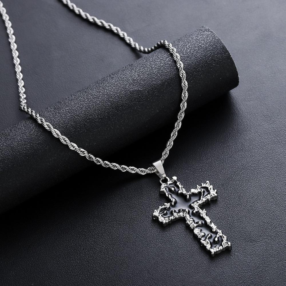 Kreuzkette Herren Titanstahl Nicht Verblassend Hochwertiges Gefühl Vielseitiges Persönlichkeitsdesign Sommer Accessoires Damen Trend Einfacher Schmuck