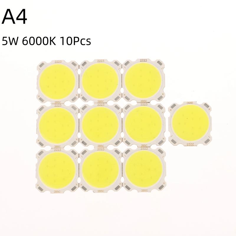 10ks LED čipů 3W 5W 7W 10W LED zdrojový čip Vysoce výkonná LED COB Boční žárovka Světlo Lampa Reflektor Stropní svítidlo Světla
