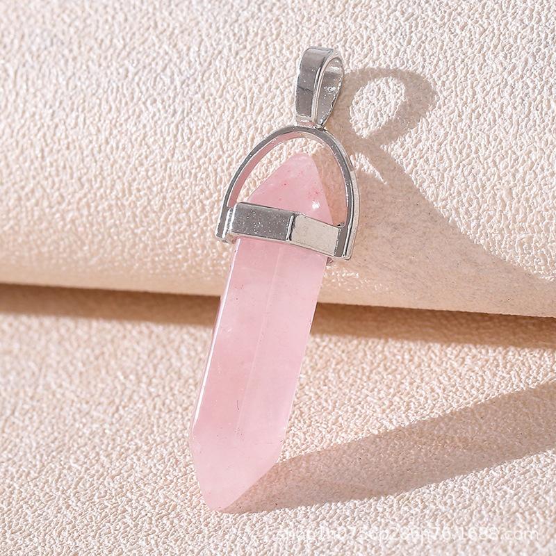 Однако, Каменный Кулон - это Аметистовый или Розовый Кварц Шестиугольный Кулон. One Size