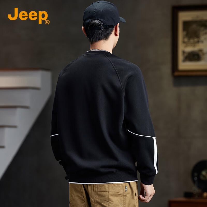 JEEP Men's Casual Embroidered Logo Sweatshirt