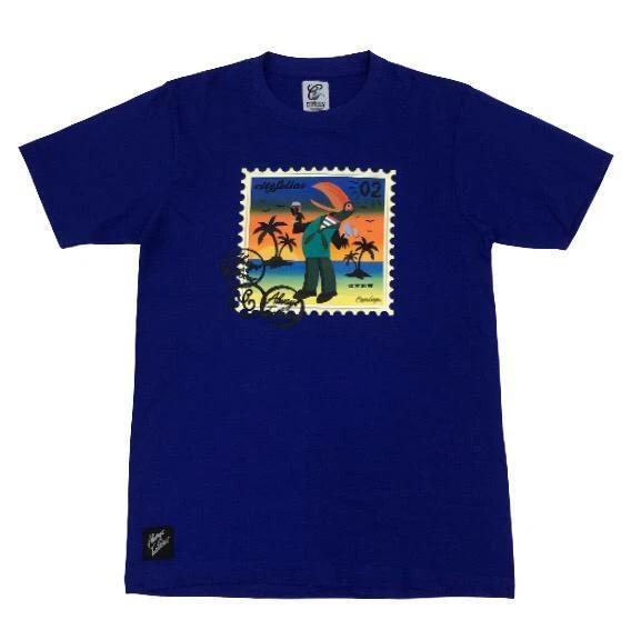 

City Fellaz Copenhagen Stamp Print Royal Blue T-Shirt S