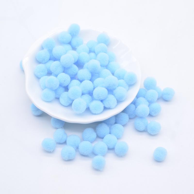 200Pcs 8mm Colorful Elastic Ball DIY Sewing On Patches Home Decoration Appliques Crafts Accessories