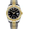 BUREI Men's Automatic Mechanical Watch Waterproof Analog Business Date Simple Casual Luminous Gold Black