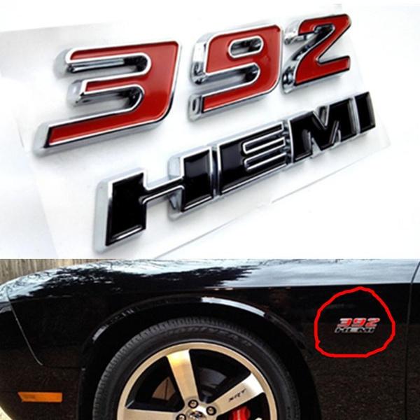 Červeno/Černý Auto 3D Nápis 392 Hemi HEMI392 Znak Odznak Logo