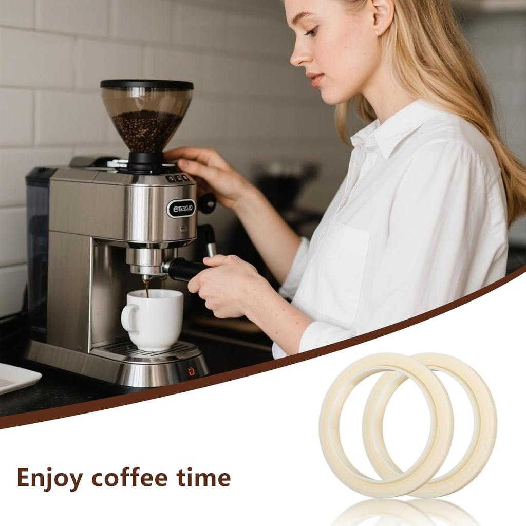 2pcs 54mm Silicone Steam Rings, Silicone Grouphead Gasket Replacement Part for Breville Espresso Machine 878/870/860/880/810/840/450/500 and Sage