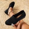 2025 Spring and Summer Fashion Hollow Women's Shoes Lightweight Round Head Shallow Mouth Large Size Loafers Soft Sole One Pedal Wedge Sandals
