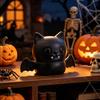 Black Glitter Bat Figurine Halloween Squeeze Stress Ball Soft TPR Slow Rising Fidget Toy Durable for Anxiety Relief Cute Decompression Decor Trick
