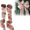 Festive 2 Meter Christmas Ribbon Banner Featuring Joyful Christmas Letters For Gifts