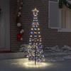 LED Christmas Tree with Ground Spikes Multicolored 250 Cm Iron