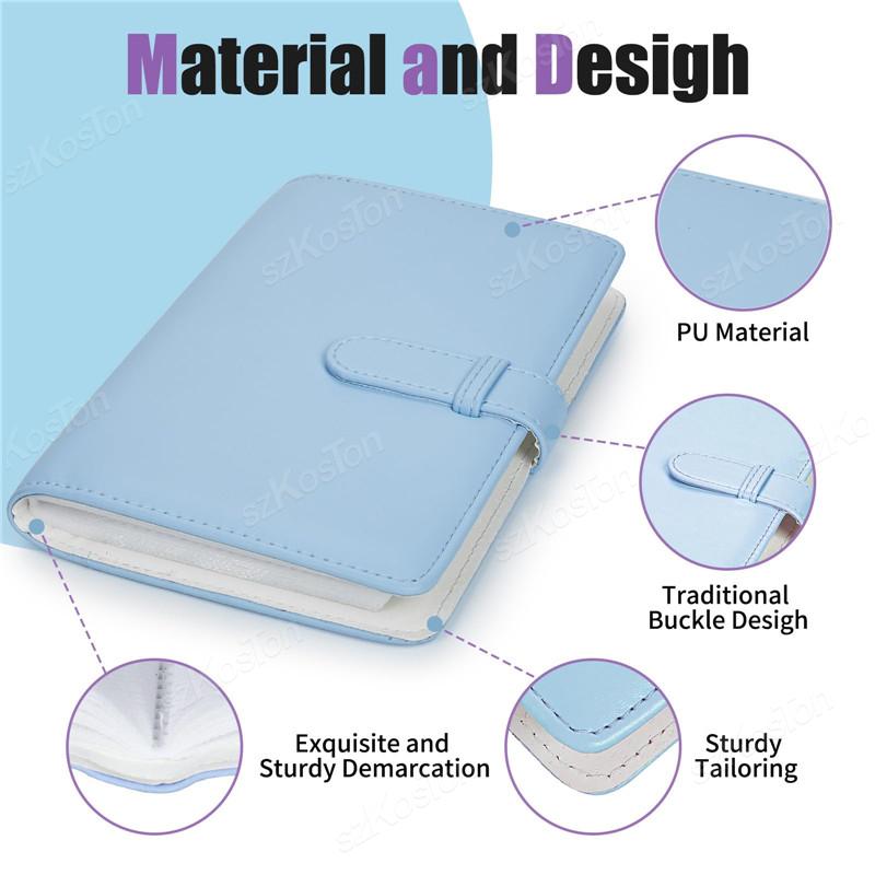 Photo Album Film Camera 118 Pockets 1 inch Photo Paper PU Leather Storage Case Stamp Collection Book for Fujifilm Instax Mini 11