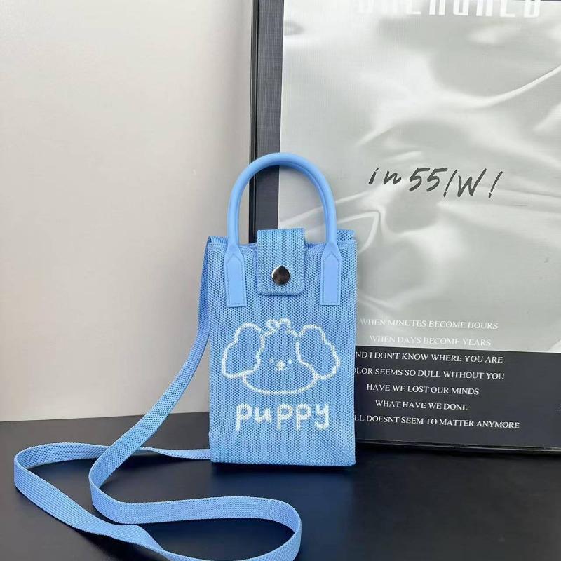 Premium Sense Ns Mobile Phone Bag New Cartoon Knitted Bag Dopamine Niche Versatile Messenger Shoulder Bag Handbag