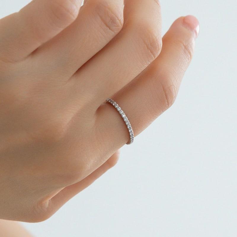 LUNNE 14k Lab Diamond Pave Ring (14k Gold) #LCR03