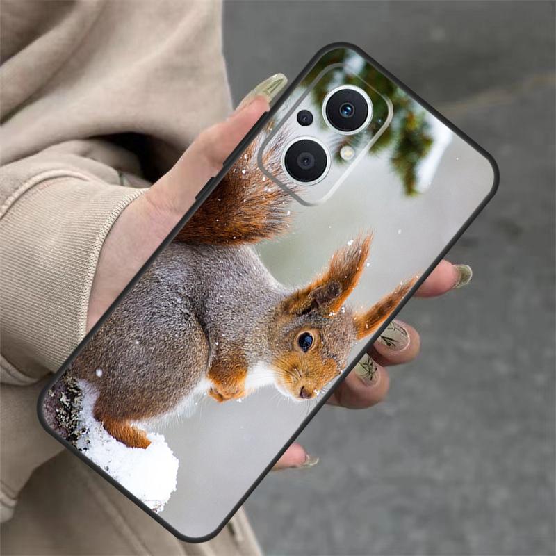 Squirrel Cute Animals Case For OPPO Reno 8T 13F 14F 12F 11F 10 12 13 14 Pro 7 8 Lite OPPO Find X8 X6 X9 Pro Cover