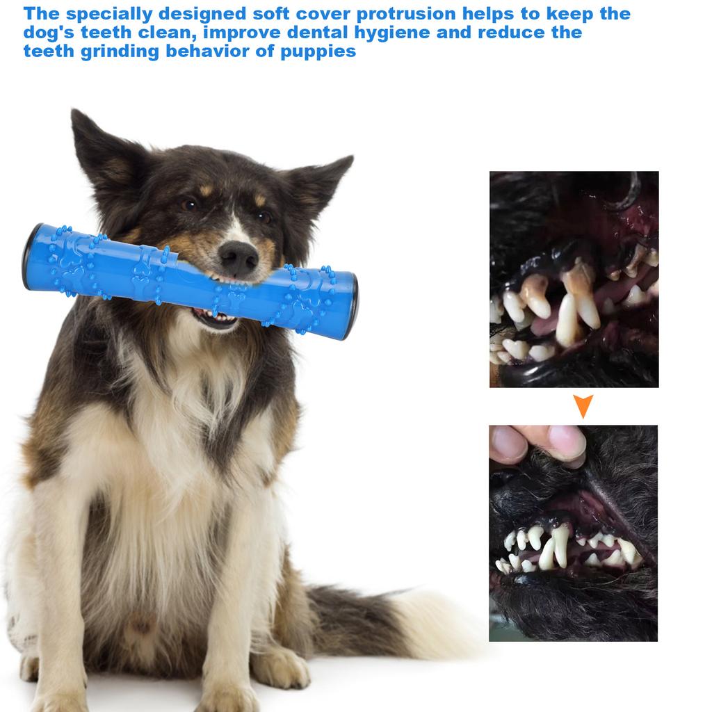 Dog Chew Toy Teeth Cleaning Stick with Sound Pet Interactive Molar Playing Toy