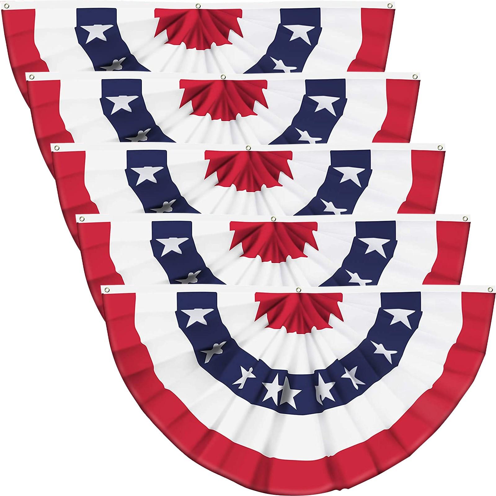 

День независимости Наружное украшение Патриотический американский флаг США. плиссированный