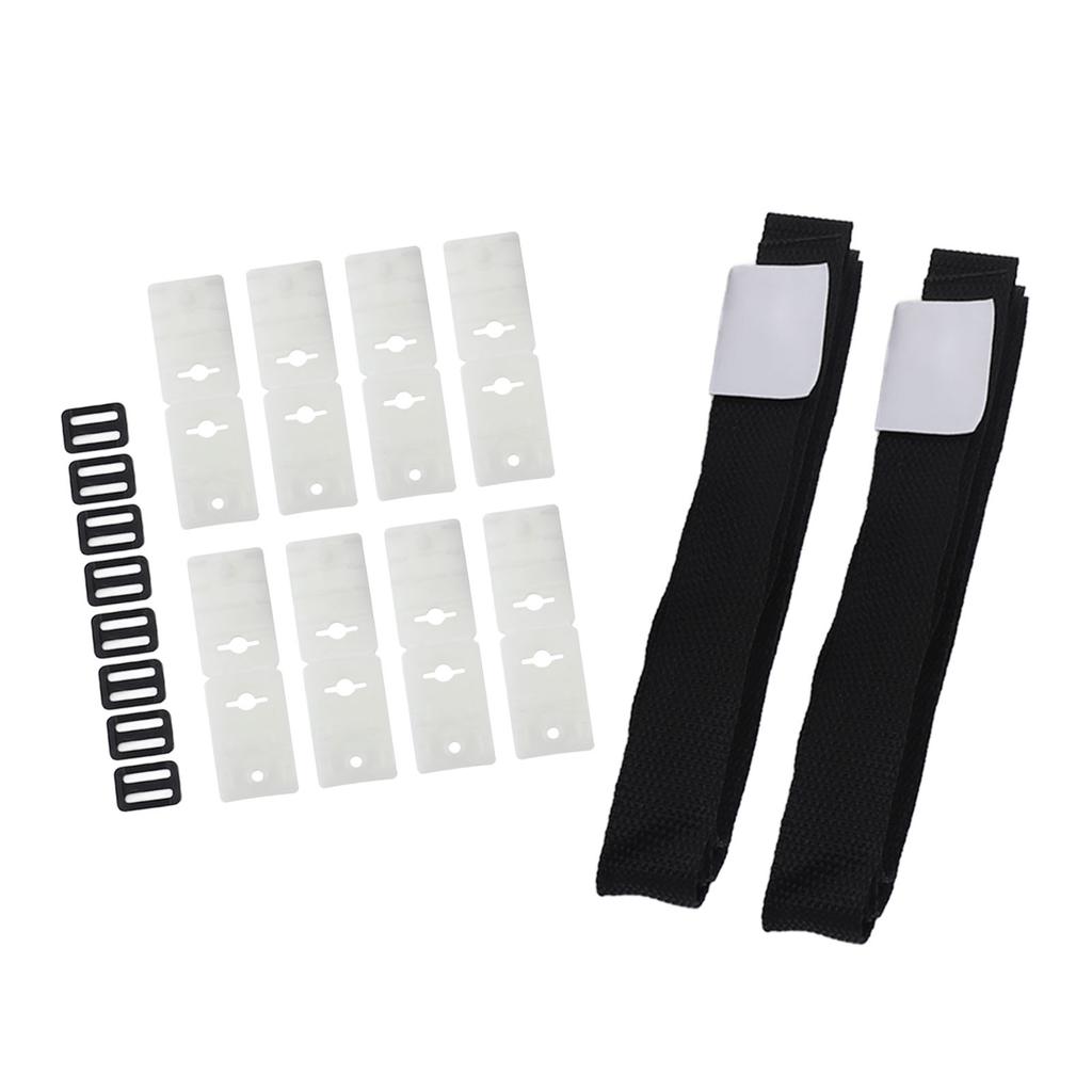 Pool Cover Reel Strap,   Length Solar Blanket Roller Attachment Kit with 8 Buckles and Straps, for Swimming Pool Cover