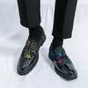 Fashion New Men's Pointed Tassels Mixed Patchwork Casual Platform Shoes Male Wedding Dress Homecoming Footwear Zapatos Hombre