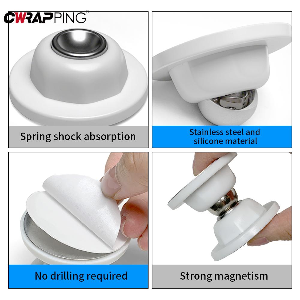 RV Door Stopper Magnetic Luggage Door Black White Universal Magnetic Door Stopper for Motorhome Camping Van Car Accessories