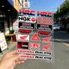 Laser For Honda Motorcycle Reflective Stickers Waterproof Decals For Helmet Scooter Fuel Tank Toolbox Racing