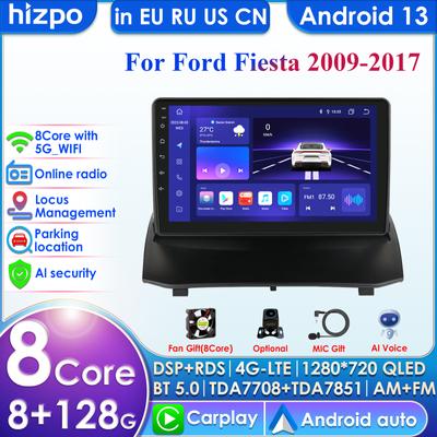 2din Android Autorádio pro Ford Fiesta 2009 - 2017 Autorádio Multimediální Přehrávač Videa GPS Navigace Hlavní Jednotka Carplay 4G WIFI Inteligentní DVR DSP