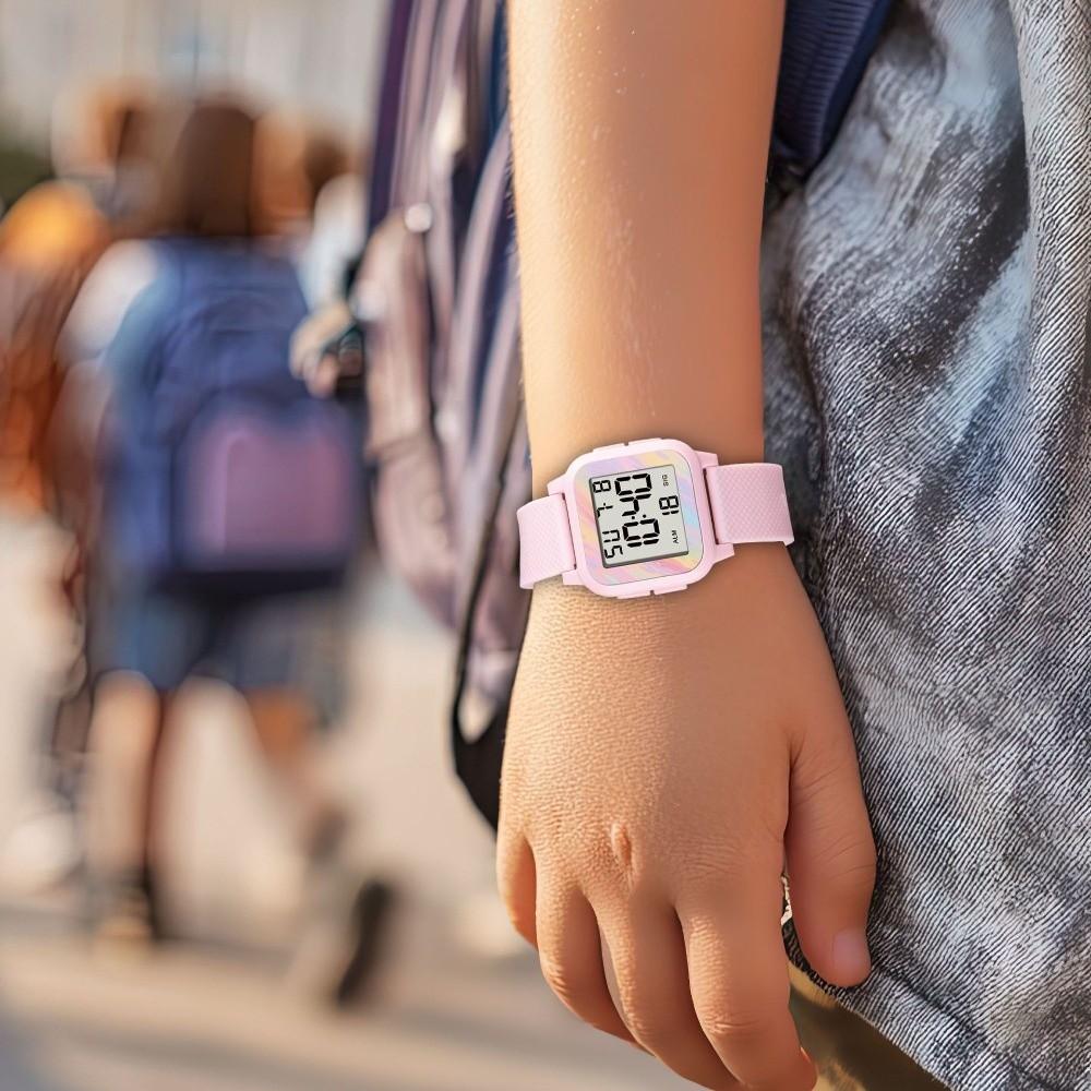 Alarm Clock Student Wrist Watch Luminous Digital Electronic Wristwatch  for Boys Girls