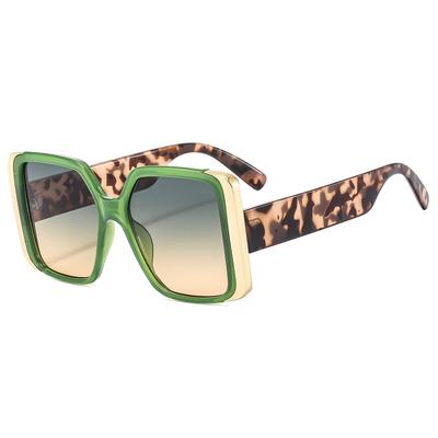 New Popular Square Sunglasses For Women Men Gradient Lenses Vintage Designer Ins Luxury Shades Uv400 Female Green Sun Glasses