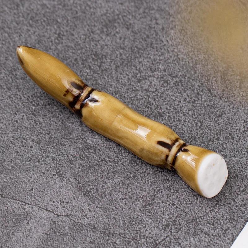 Ceramic Chopstick Holder Japanese Chopsticks Rest Vegetable Fruits Shape Fork Shelf Stand Kitchen Tableware Dining Table Decor