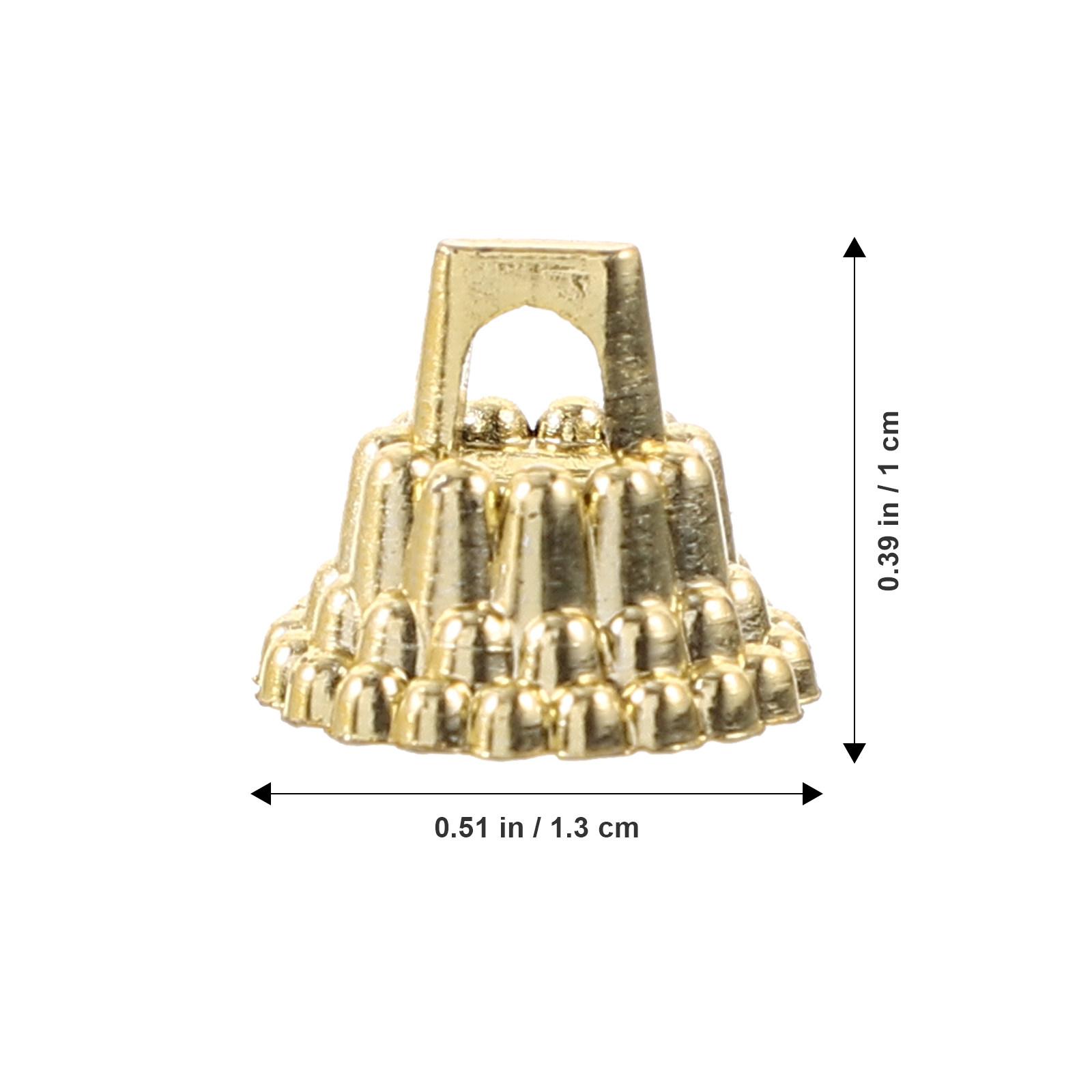 

1Set Christmas Ball Caps Pendant End Covers Miniature Plastic Tree Hanging DIY Xmas Decorative Ornaments Holder золотистый