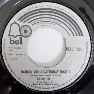 7inch Record BARRY BLUE  Dancin On A Saturday Night BELL1295 Bell Records 1973 UK Rock Used