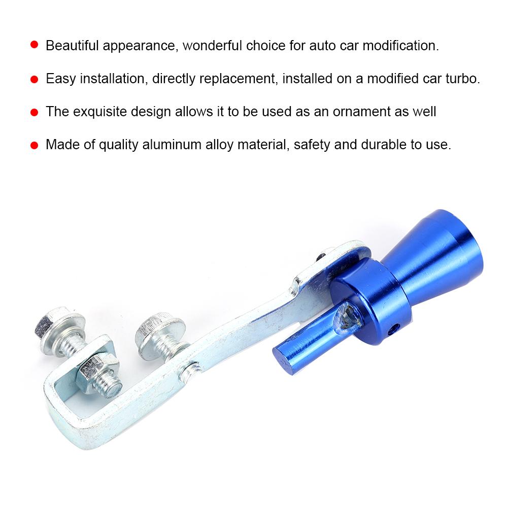 Car Sound Whistle Tail Throat Muffler Exhaust Pipe Whistle Blue
