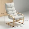 Living room armchair modern leisure armchair bedroom armchair with curved armrests, cushions, 67 x 83 x 105 cm, cream