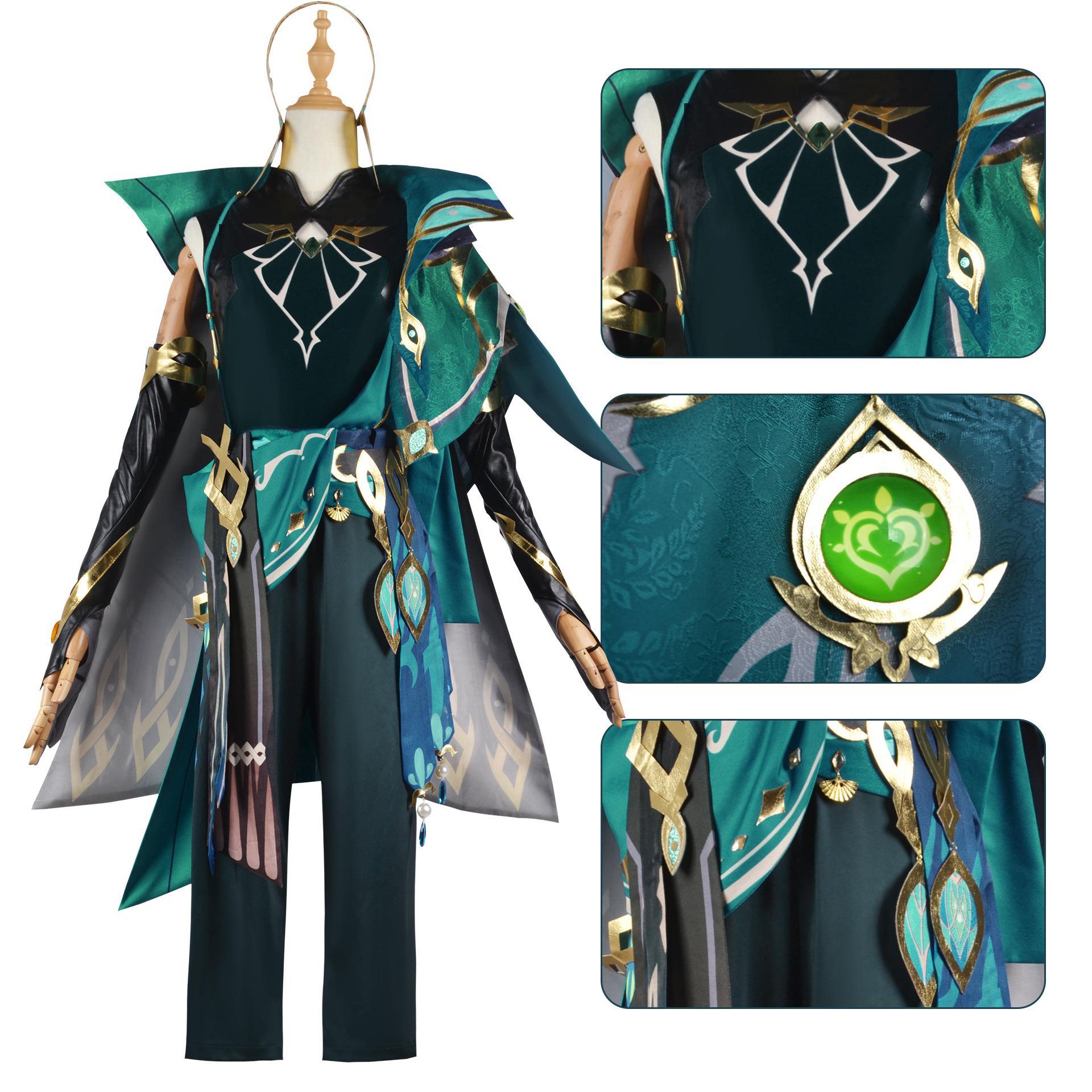 

Game Impact Al Haitham Cosplay Costume Alhaitham Cosplay Wig Boots Shoes Uniform Anime Party Halloween Men Costume M-Haitham Costume
